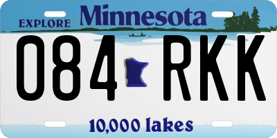 MN license plate 084RKK