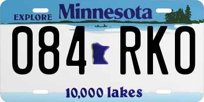MN license plate 084RKO