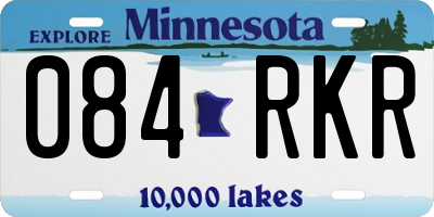 MN license plate 084RKR