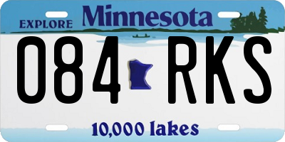 MN license plate 084RKS