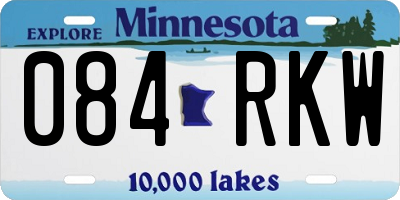 MN license plate 084RKW
