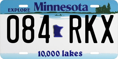 MN license plate 084RKX