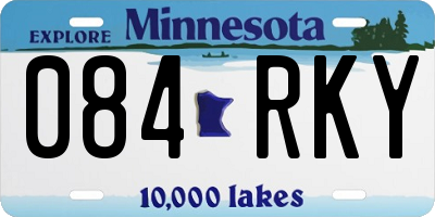 MN license plate 084RKY