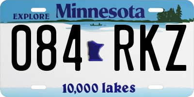 MN license plate 084RKZ