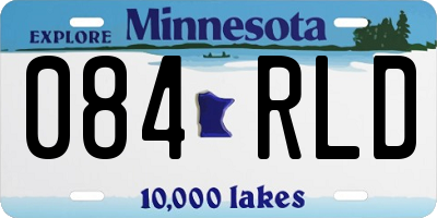 MN license plate 084RLD
