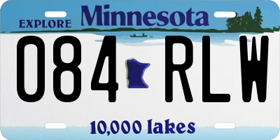 MN license plate 084RLW