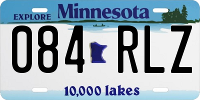 MN license plate 084RLZ