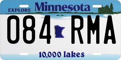 MN license plate 084RMA