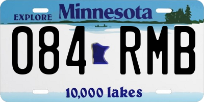 MN license plate 084RMB