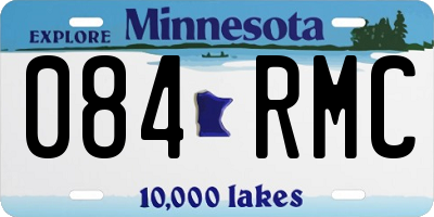 MN license plate 084RMC