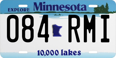 MN license plate 084RMI