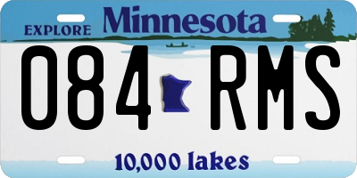 MN license plate 084RMS