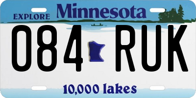 MN license plate 084RUK