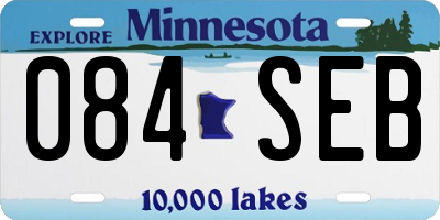 MN license plate 084SEB