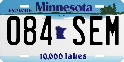 MN license plate 084SEM