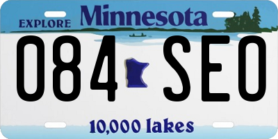 MN license plate 084SEO