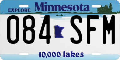 MN license plate 084SFM