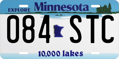 MN license plate 084STC