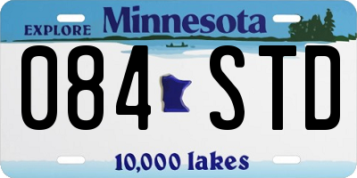 MN license plate 084STD