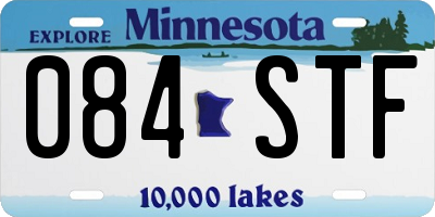 MN license plate 084STF