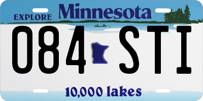 MN license plate 084STI