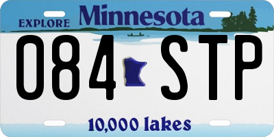 MN license plate 084STP