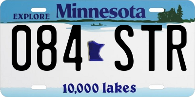 MN license plate 084STR