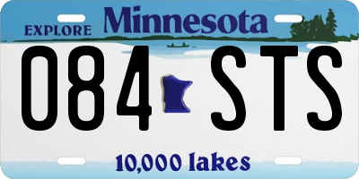 MN license plate 084STS