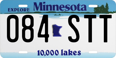 MN license plate 084STT