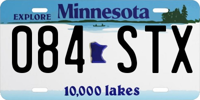 MN license plate 084STX