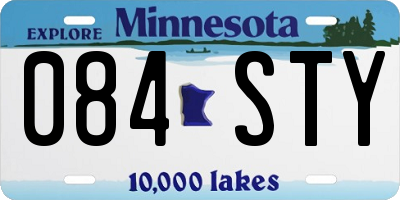 MN license plate 084STY