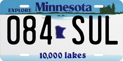 MN license plate 084SUL