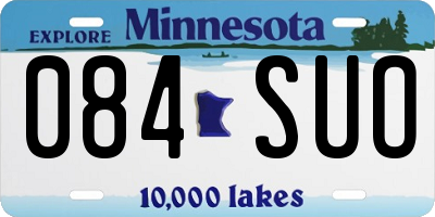 MN license plate 084SUO