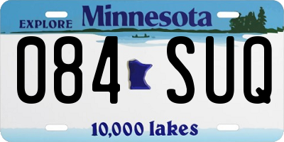 MN license plate 084SUQ