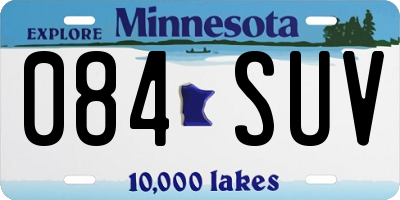 MN license plate 084SUV