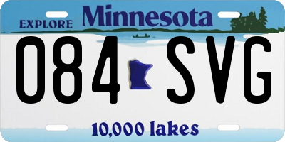 MN license plate 084SVG