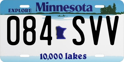 MN license plate 084SVV