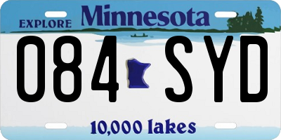 MN license plate 084SYD