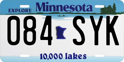 MN license plate 084SYK