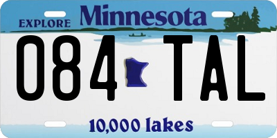 MN license plate 084TAL