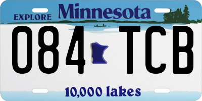 MN license plate 084TCB