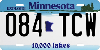 MN license plate 084TCW