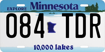 MN license plate 084TDR