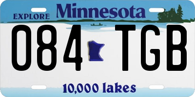 MN license plate 084TGB