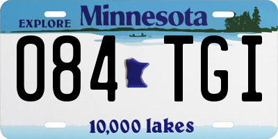 MN license plate 084TGI