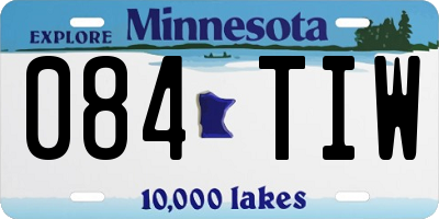 MN license plate 084TIW
