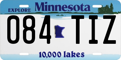 MN license plate 084TIZ