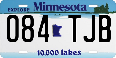 MN license plate 084TJB