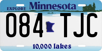 MN license plate 084TJC