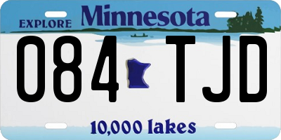 MN license plate 084TJD